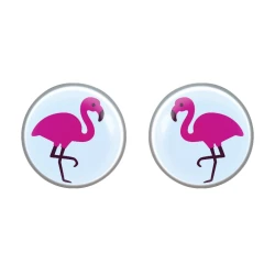 Kolczyk 7512-0665 z flamingiem
