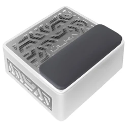 Podstawka pod ręce płaska Ülka Premium z szarej ekoskóry