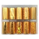 Folia transferowa do zdobienia paznokci Gold Abstract Holo 100cm x 10szt
