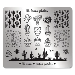Płytka do stempli z wzorami kaktusów B. Loves Plates B.mini cactus garden