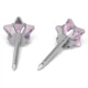 Kolczyk 7522-0401 różowa gwiazdka w srebrnej oprawie