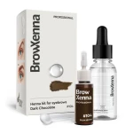 Henna pudrowa 104 Dark Chocolate 10ml + baza hialuronowa Hyaluronic Base 30ml