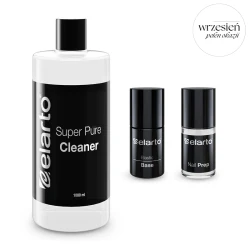 Zestaw: Super Pure Cleaner 1l + Nail Prep 15ml + baza Elastic Fiber Base Glossy 15ml