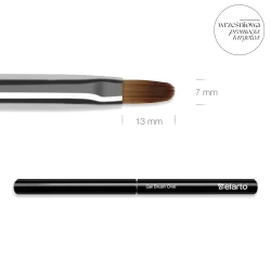 Pędzel do żelu z metalową rączką Gel Brush Oval