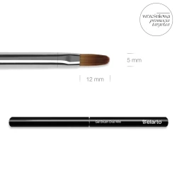 Pędzel do żelu z metalową rączką Gel Brush Oval Mini