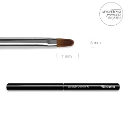 Pędzel do żelu z metalową rączką Gel Brush Oval Mini nr 2