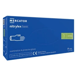 Rękawiczki nitrylowe bezpudrowe Nitrylex basic blue (S) 100szt