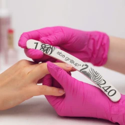 Pilnik do paznokci banan STANDARD 180/240 szary