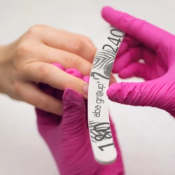 Pilnik do paznokci banan SLIM 180/240 szary