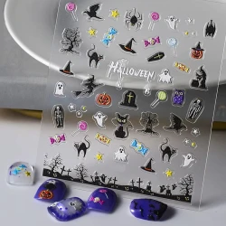 Naklejki do zdobienia paznokci Hallo Halloween Nail Art Stickers