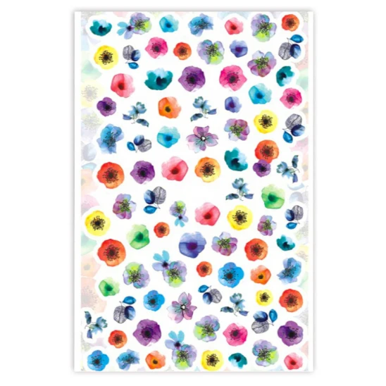 Naklejki do zdobienia paznokci Aquarell Flowers Nail Art Stickers