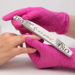 Pilniko-polerka do paznokci półksiężyc DUAL 180/180 szara