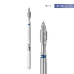 Frez No1 łezka / płomień z nasypem diamentowym 2,3x10mm