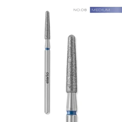 Frez No8 stożek zaokrąglony z nasypem diamentowym 2,5x12mm