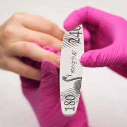 Pilnik do paznokci elipsa STANDARD 180/240 szary 25szt