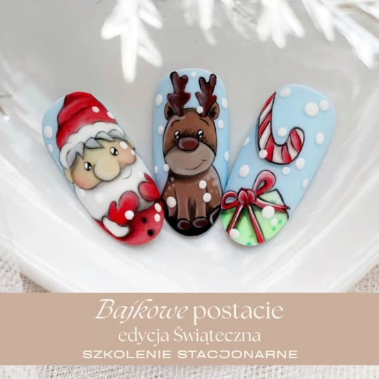 Szkolenie z zakresu nail art Świąteczne postacie z bajek lvl 1 by Aldona Jarosz