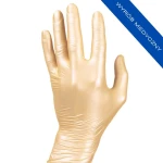 Rękawiczki nitrylowe bezpudrowe Beaute Luxe Pearl Gold (S) 50szt