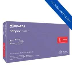Rękawiczki nitrylowe bezpudrowe Nitrylex Classic Violet (L) 100szt