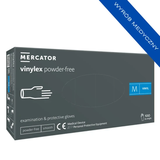 Rękawiczki winylowe bezpudrowe Vinylex powder-free (M) 100szt