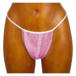 Majtki stringi damskie z różowej włókniny 100szt