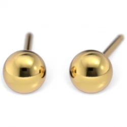 Kolczyk do przekłuwania uszu 7511-0300 Złota Kulka o średnicy 4mm