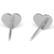 Kolczyk do przekłuwania uszu 7524-3564 Srebrne Serce w srebrnej oprawie