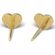 Kolczyk do przekłuwania uszu 7523-3564 Srebrne Serce w złotej oprawie