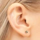 Kolczyk do przekłuwania uszu 7511-0100 Cubic Zirconia 3mm szlif brylantowy
