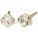 Kolczyk do przekłuwania uszu 7521-0100 Cubic Zirconia 4mm szlif brylantowy