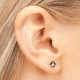 Kolczyk do przekłuwania uszu 7521-0100 Cubic Zirconia 4mm szlif brylantowy