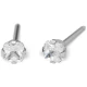 Kolczyk do przekłuwania uszu 7512-0400 Cubic Zirconia Princess Cut 3x3mm