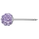 Kolczyk do przekłuwania uszu 7522-0328 Kula Fireball fioletowa