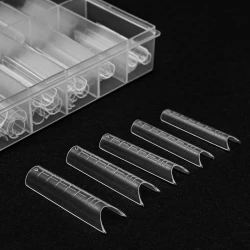Formy dolne Dual Forms Square Clear do przedłużania paznokci 120szt