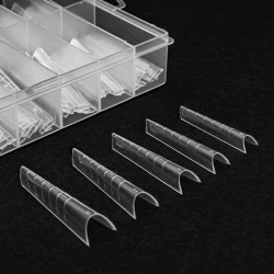 Formy dolne Dual Forms Almond Clear do przedłużania paznokci 120szt