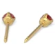 Kolczyk do przekłuwania uszu 7511-0107 Rubin o średnicy 3mm