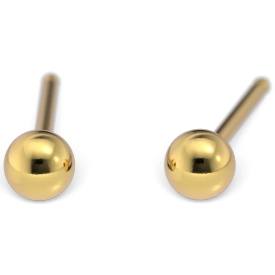 Kolczyk BABY do przekłuwania uszu 7581-03000 Kulka złota o średnicy 3mm