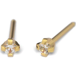 Kolczyk do przekłuwania uszu 7531-0100 Cubic Zirconia 2mm szlif brylantowy