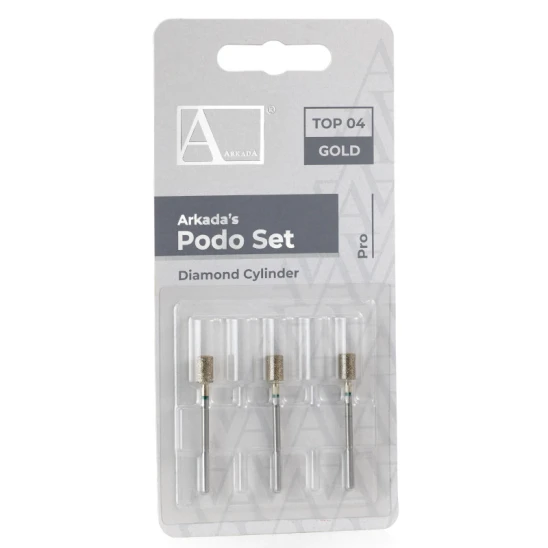 Zestaw frezów podologicznych Arkada’s Podo Set Top 04 Gold 3szt