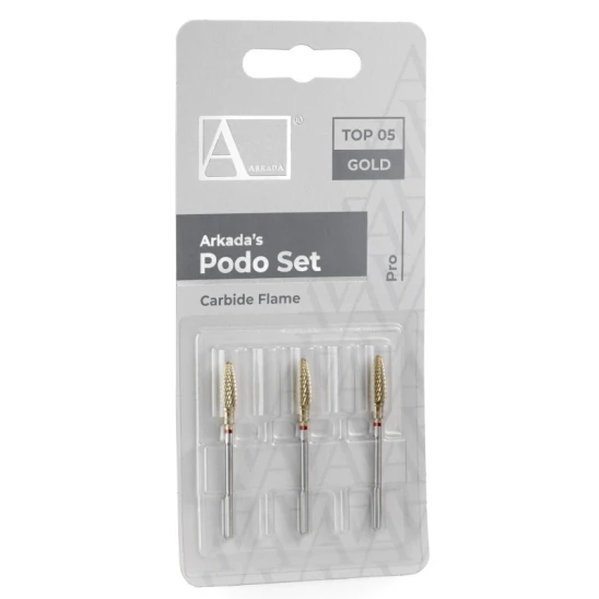 Zestaw frezów podologicznych Arkada’s Podo Set Top 05 Gold 3szt