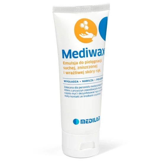Emulsja Mediwax do pielęgnacji suchej, zniszczonej i wrażliwej skóry rąk 75ml