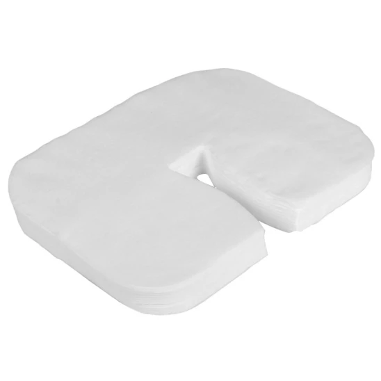 Pokrowce jednorazowe na zagłówek typu rogal z białej włókniny 100szt