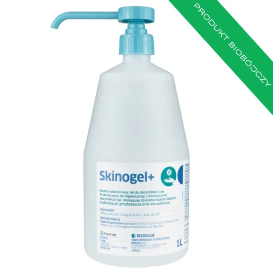 Żel Skinogel+ do higienicznej i chirurgicznej dezynfekcji rąk 1l