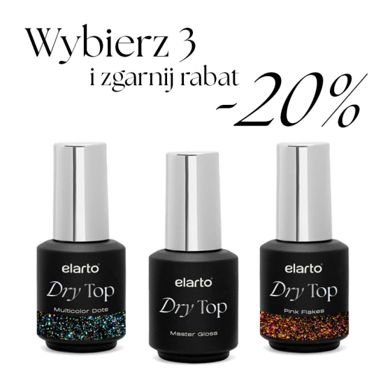 Wybierz 3 topy hybrydowe elarto 7ml i zgarnij rabat -20%