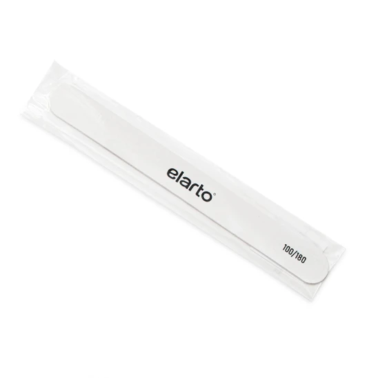 Pilnik do paznokci prosty SLIM 100/180 biały (bezpieczny pakiet)