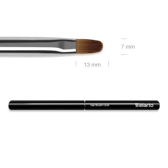 Pędzel do żelu z metalową rączką Gel Brush Oval
