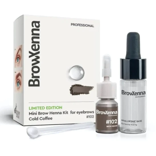 Henna pudrowa 102 Cold Coffee 3ml + baza hialuronowa Hyaluronic Base 10ml