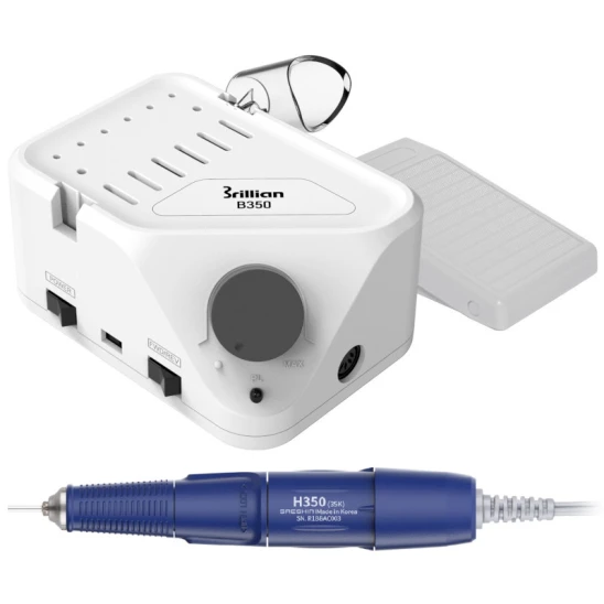 Frezarka Saeshin Brillian B350/H350 50W z niebieską rączką do manicure i pedicure