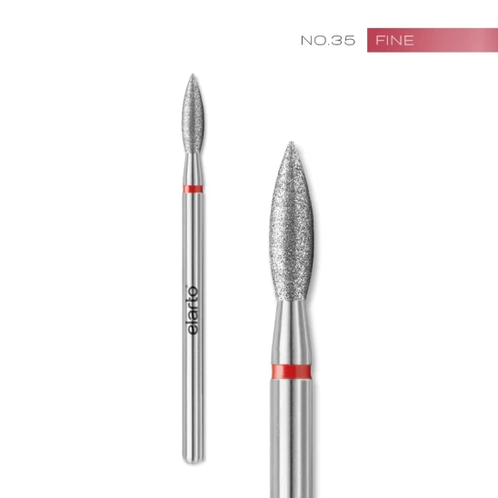 Frez No35 łezka / płomień z nasypem diamentowym 2,3x10mm