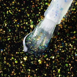 Top hybrydowy Elastic Dry Top Party Gold Flakes 7ml