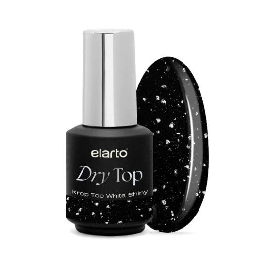 Top hybrydowy z efektem kamienia Elastic Dry Top KROP Top White Shiny 7ml